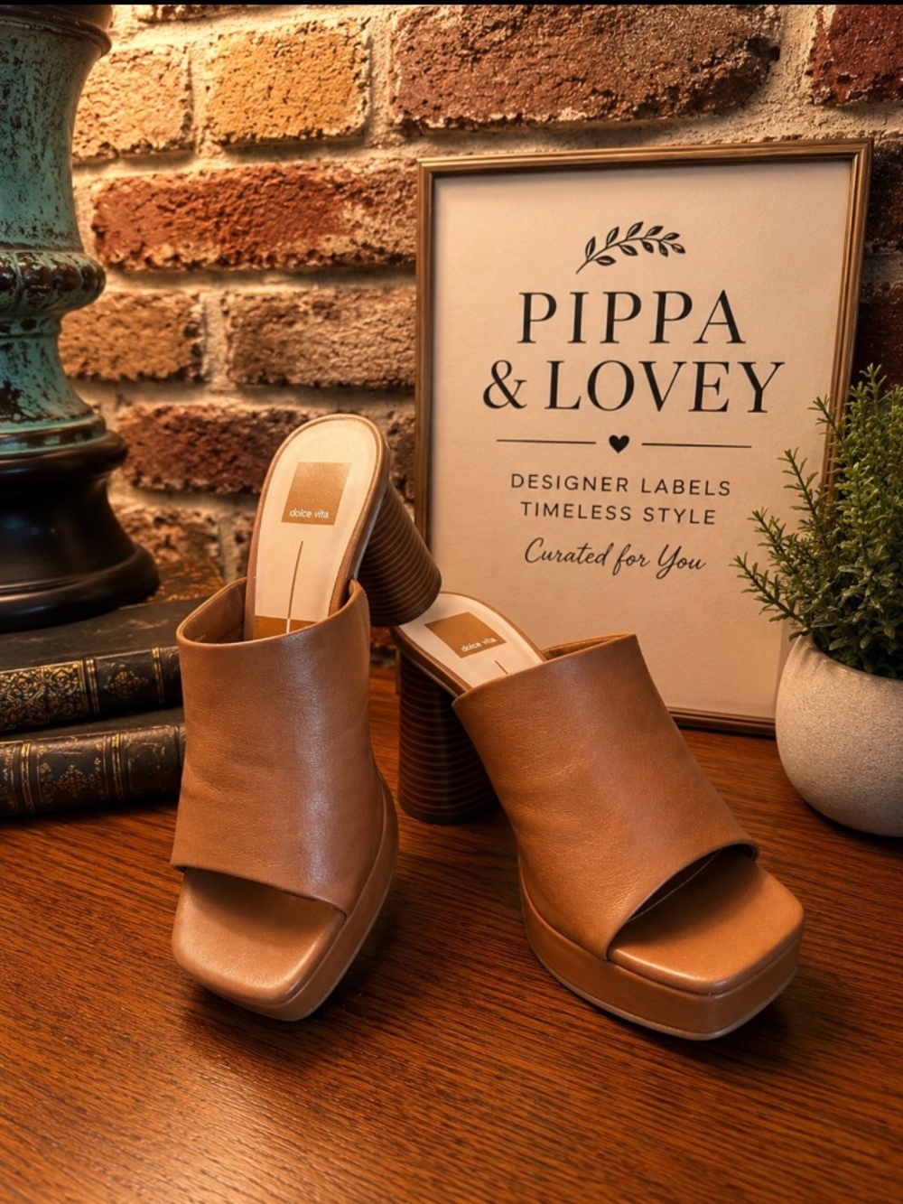 Dolce Vita Alyssa Dark Brown Leather Heels — Size 9 — New in Box